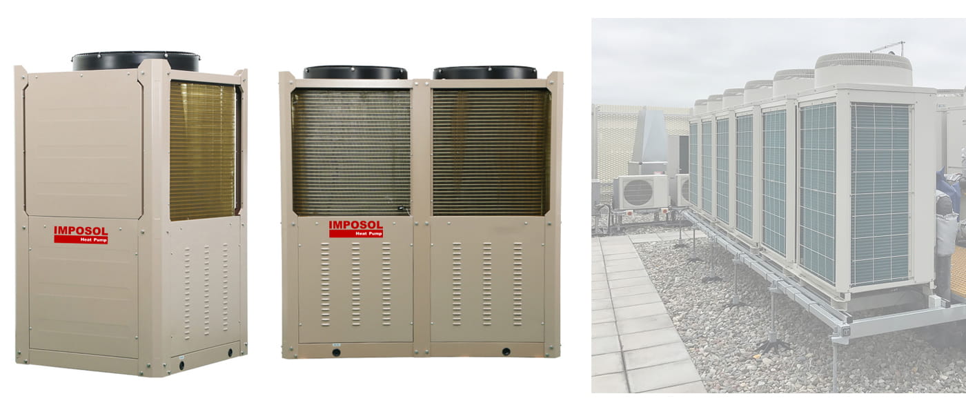 Riscaldamento/raffreddamento con pompa di calore aria-acqua EVI DC inverter monoblocco da 30~80 kW