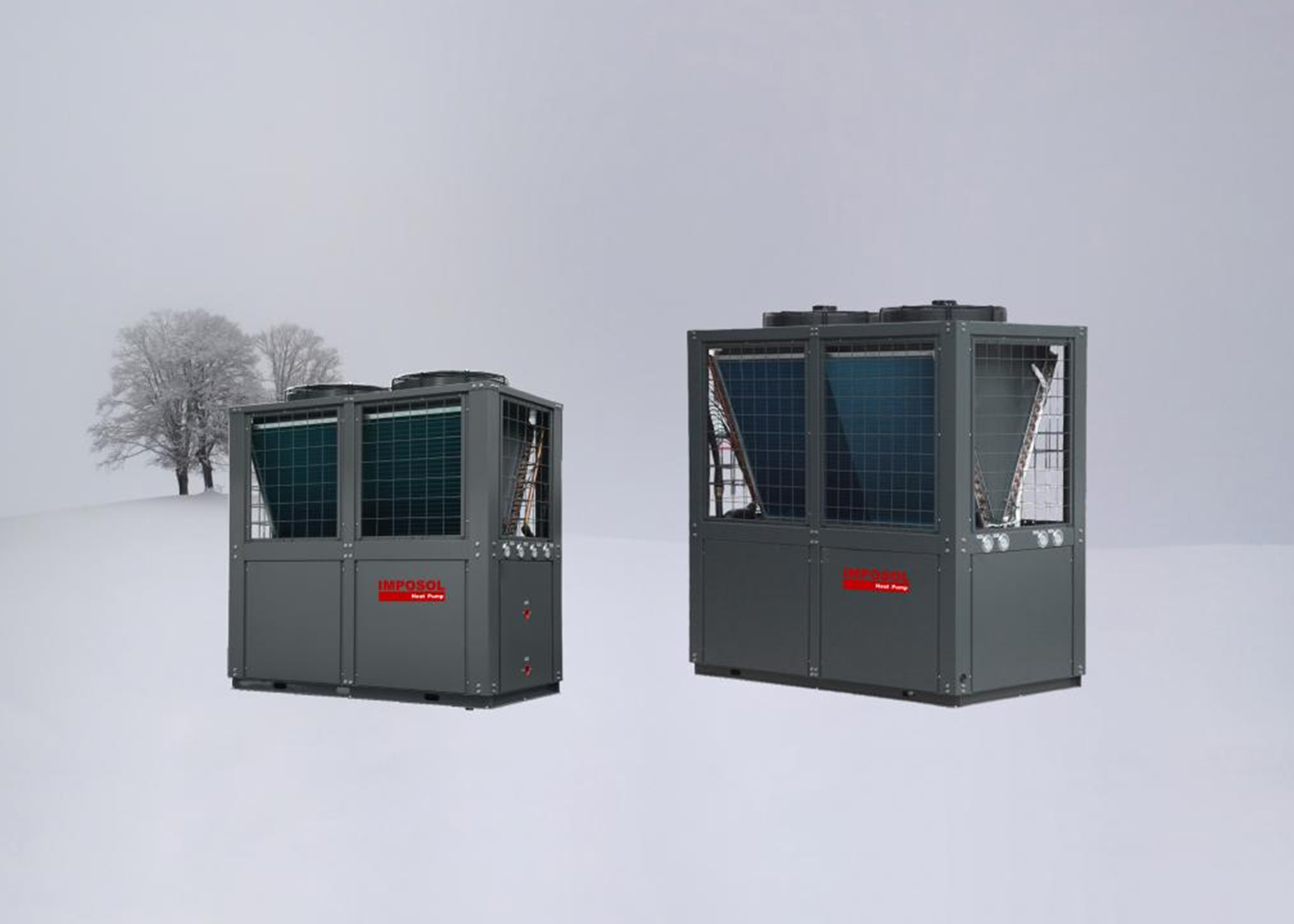 Riscaldamento/raffreddamento con pompa di calore aria-acqua commerciale EVI a velocità fissa da 42 kW / 58 kW