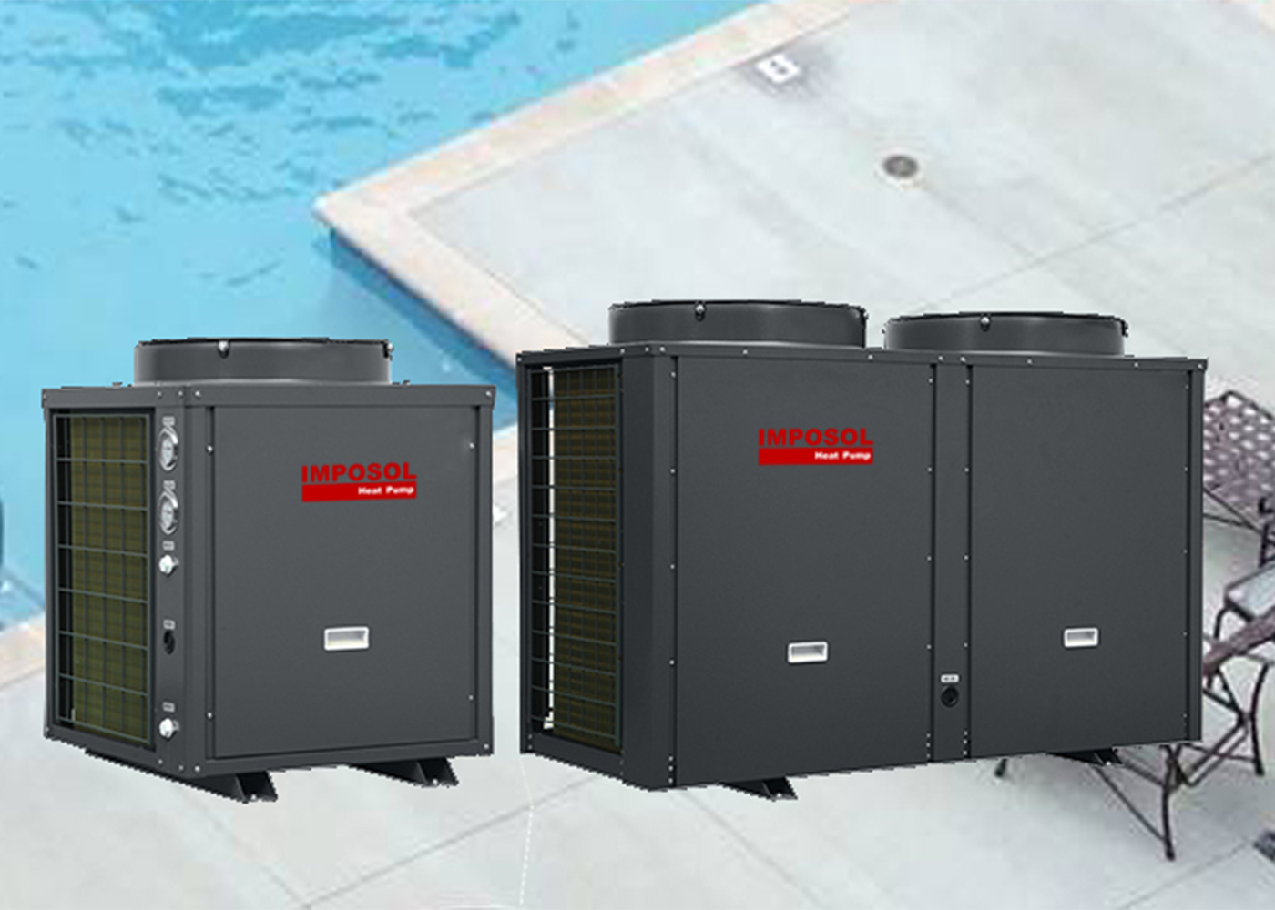 Riscaldamento/raffreddamento piscina con pompa di calore aria-acqua commerciale a velocità fissa da 20 kW / 40 kW